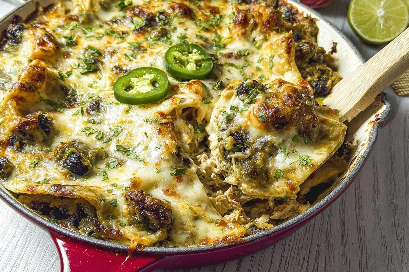 Chicken Enchilada Casserole Recipe With Easy Layered Flavors 6 Chicken Enchilada Casserole Verde