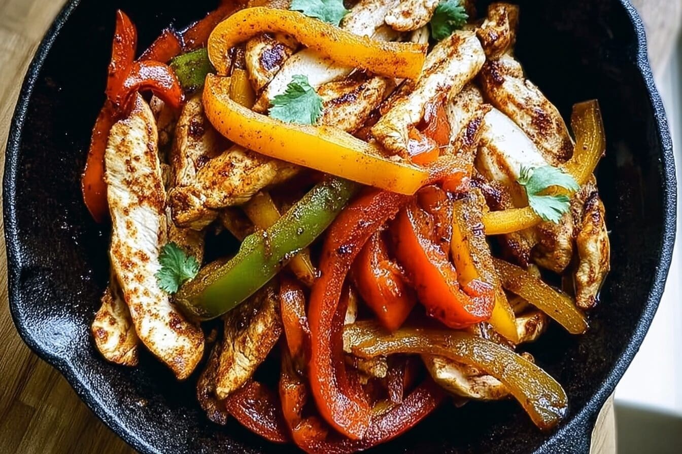 Easy Chicken Fajitas Recipe With Flavorful Veggies And Spices 6 Chicken Fajitas
