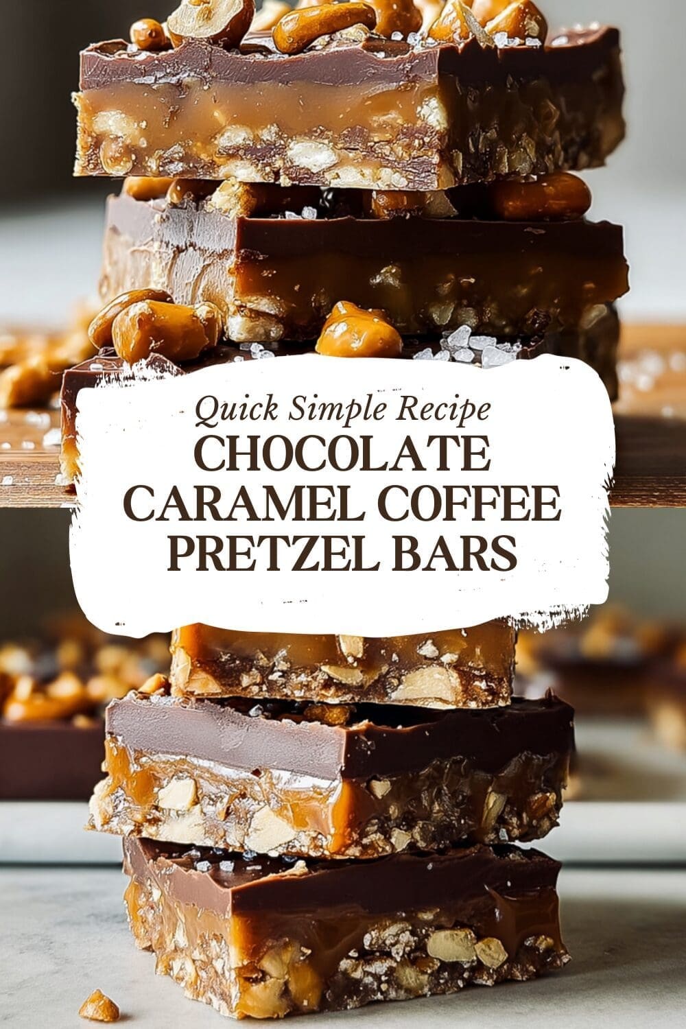 Chocolate Caramel Pretzel Bars Recipe With Gooey Layers 7 Chocolate Caramel Coffee Pretzel Bars