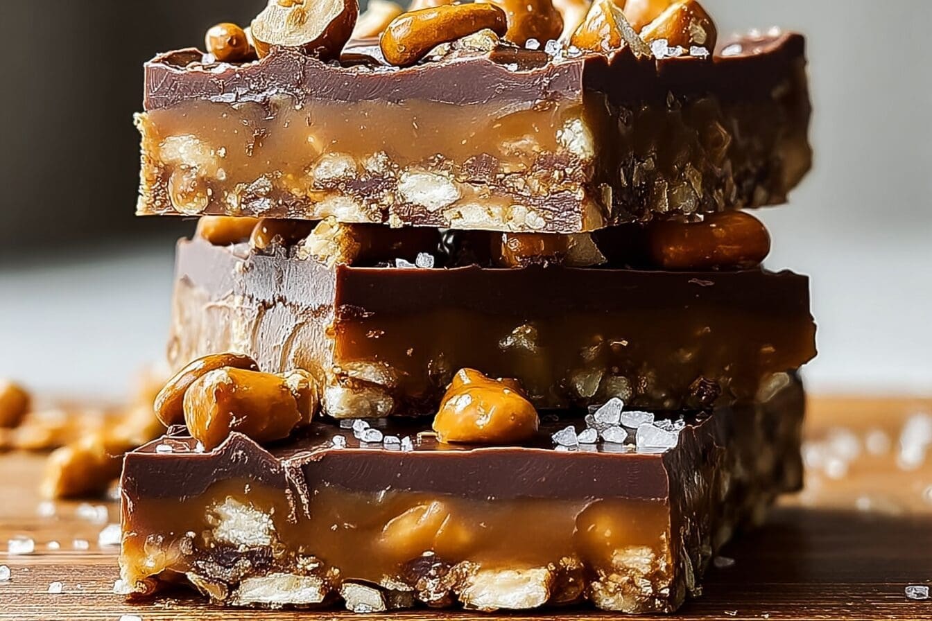 Chocolate Caramel Pretzel Bars Recipe With Gooey Layers 6 Chocolate Caramel Coffee Pretzel Bars