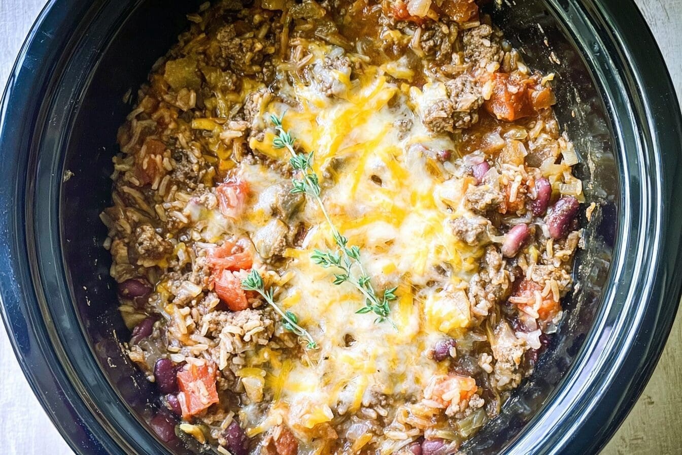 Crockpot Kitchen Sink Casserole Recipe With Mixed Ingredients 6 Crockpot Kitchen Sink Casserole