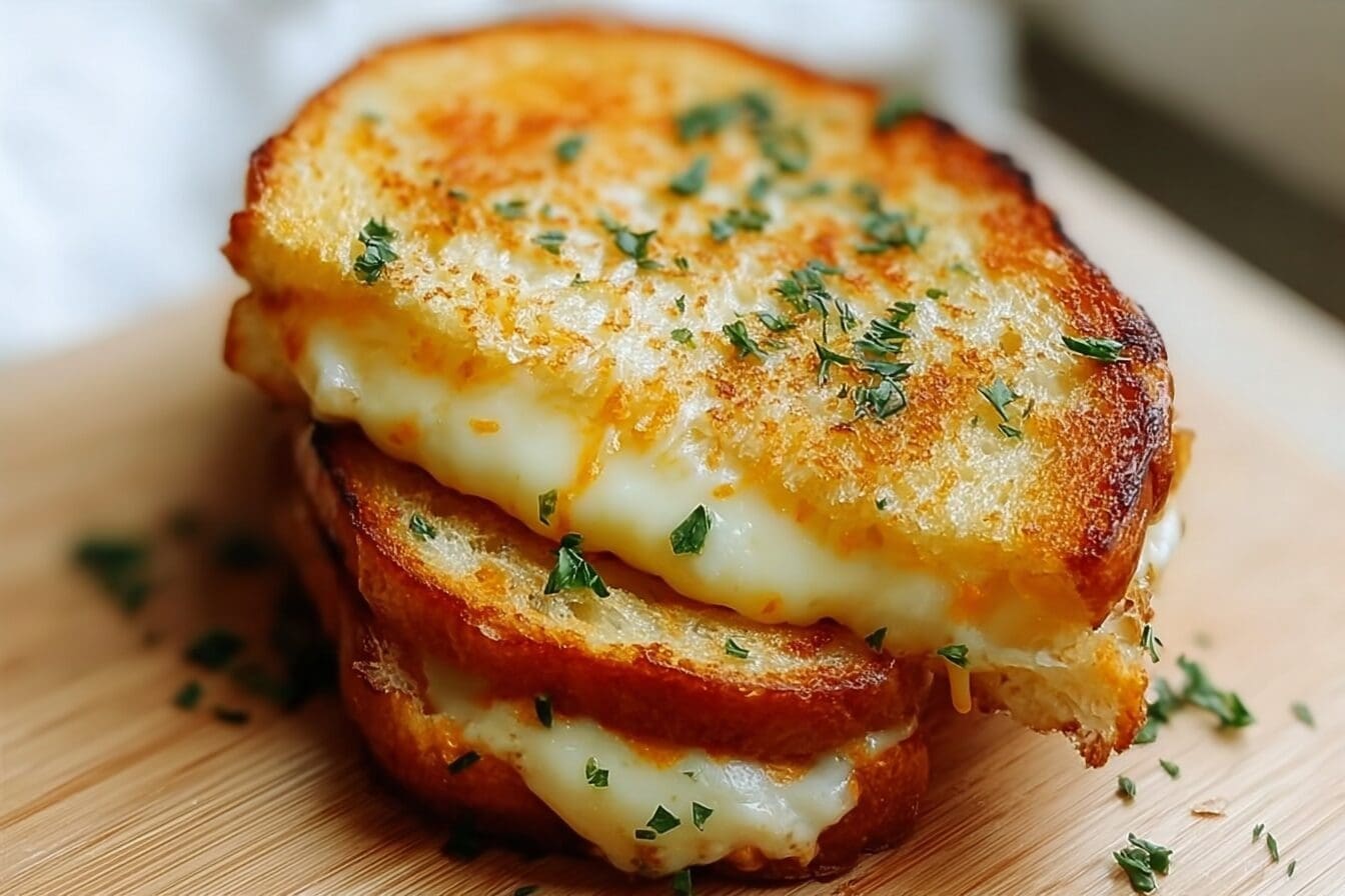 Garlic Bread Grilled Cheese