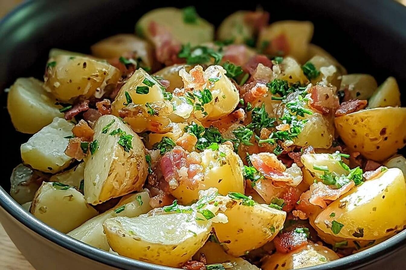 German Potato Salad Recipes With Classic Tangy Dressings And Bacon 6 German Potato Salad