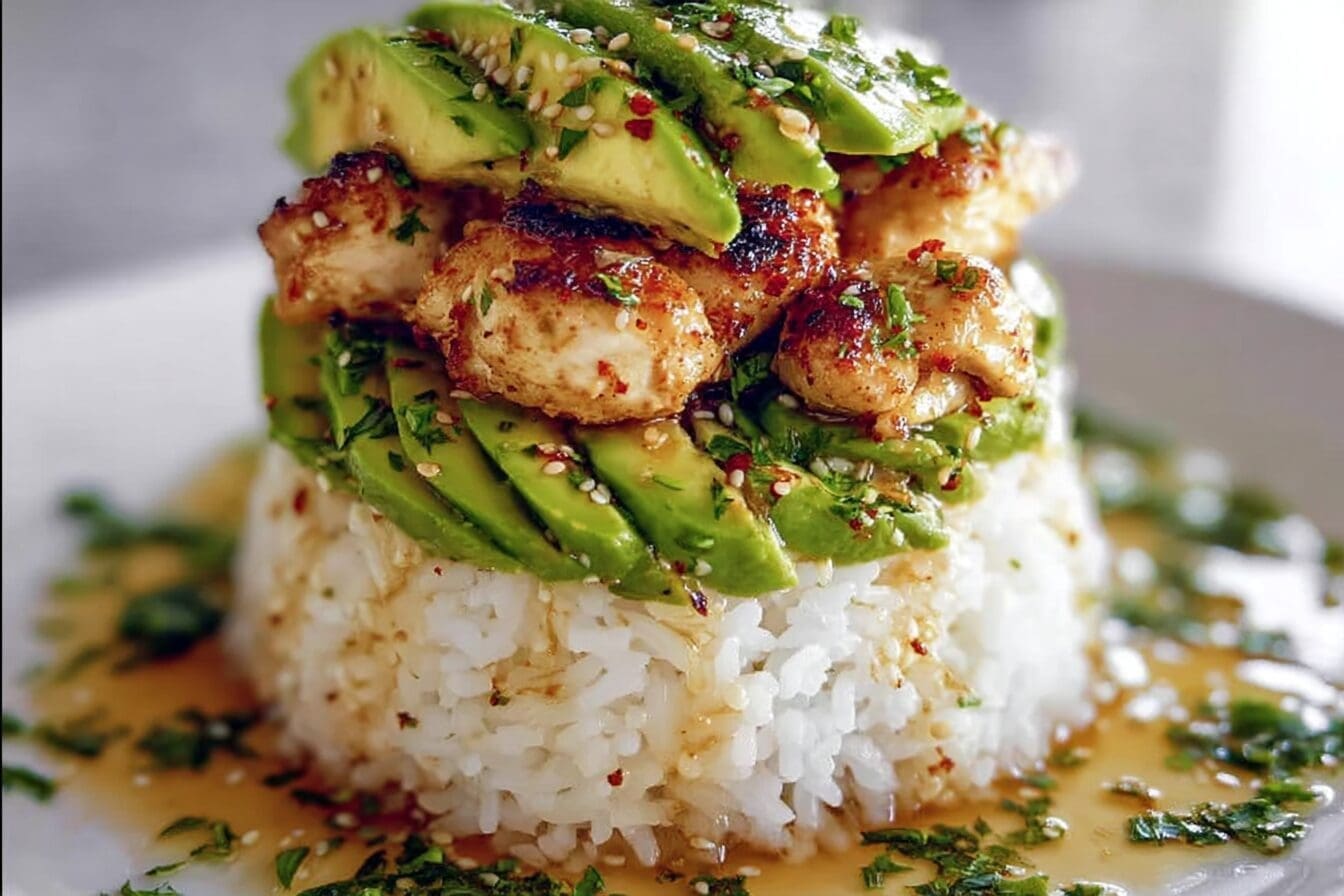 Honey Lime Chicken With Avocado And Rice Stack Recipe 6 Honey Lime Chicken Avocado Rice Stack