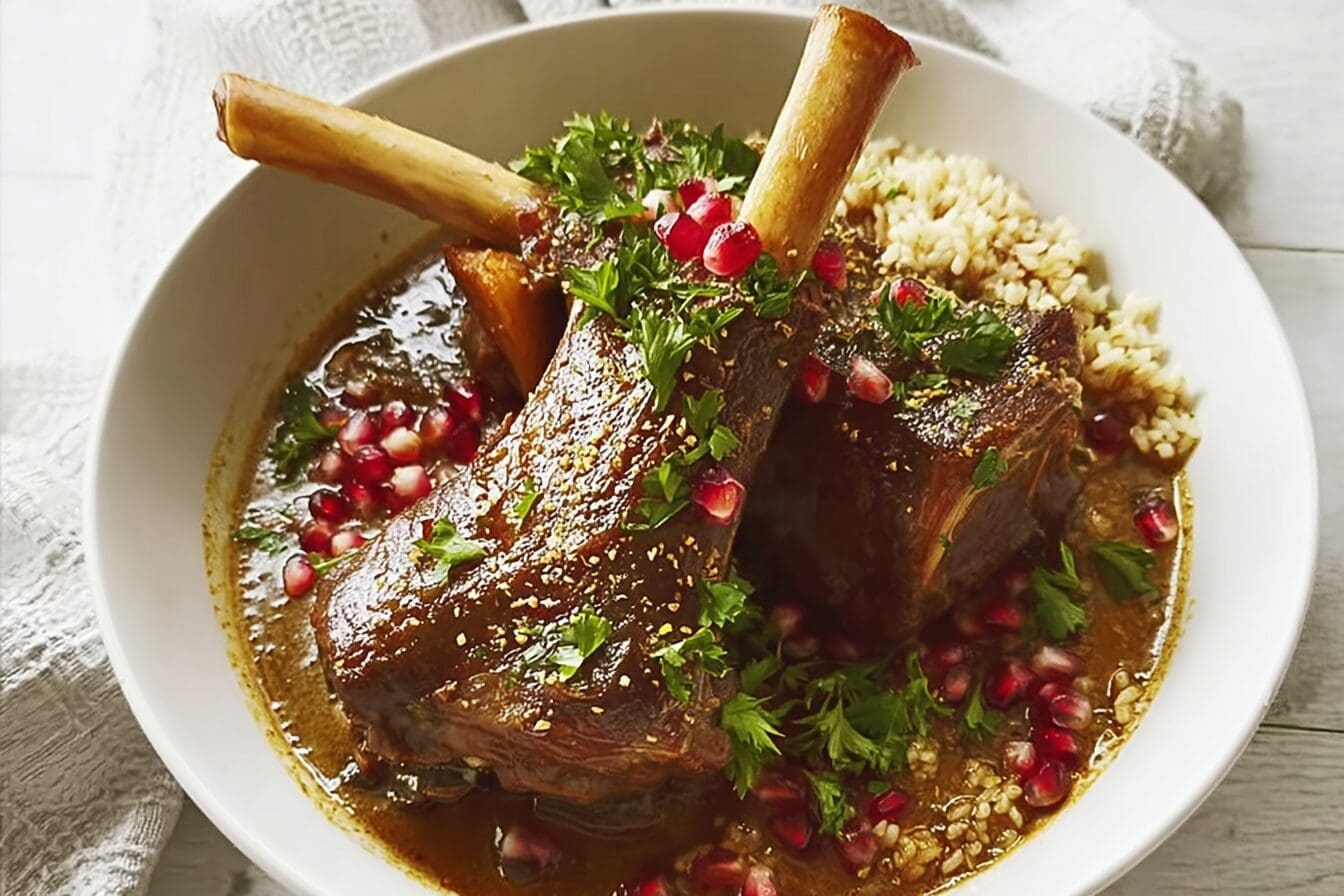 Lamb Shanks In Rich Red Wine Sauce Recipe For Tender Flavor 6 Lamb Shanks