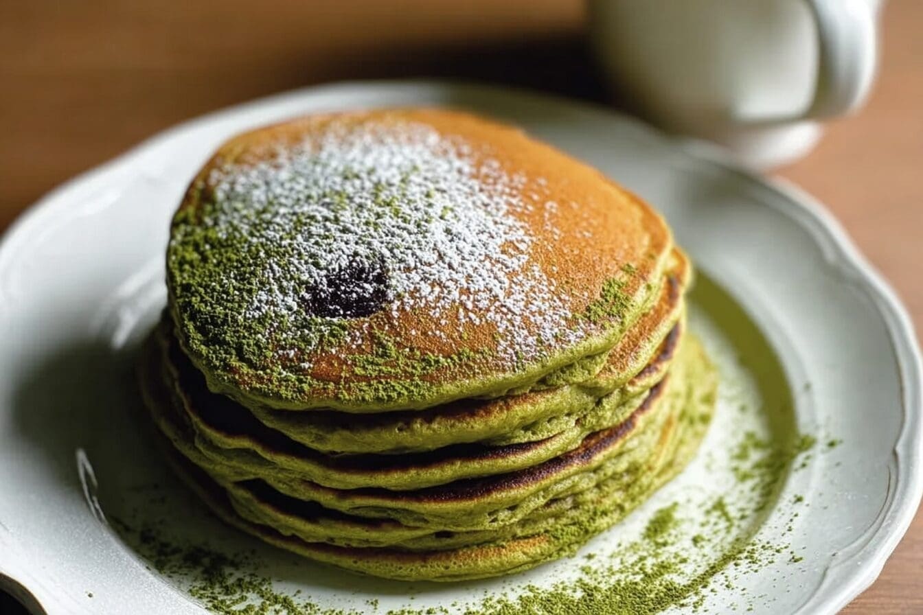 Matcha Pancakes Recipe With Fluffy Texture And Rich Green Tea Flavor 6 Matcha Pancakes