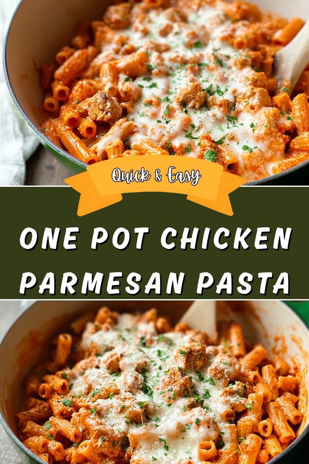 Chicken Parmesan Pasta Made Easy In One Pot 7 One Pot Chicken Parmesan Pasta
