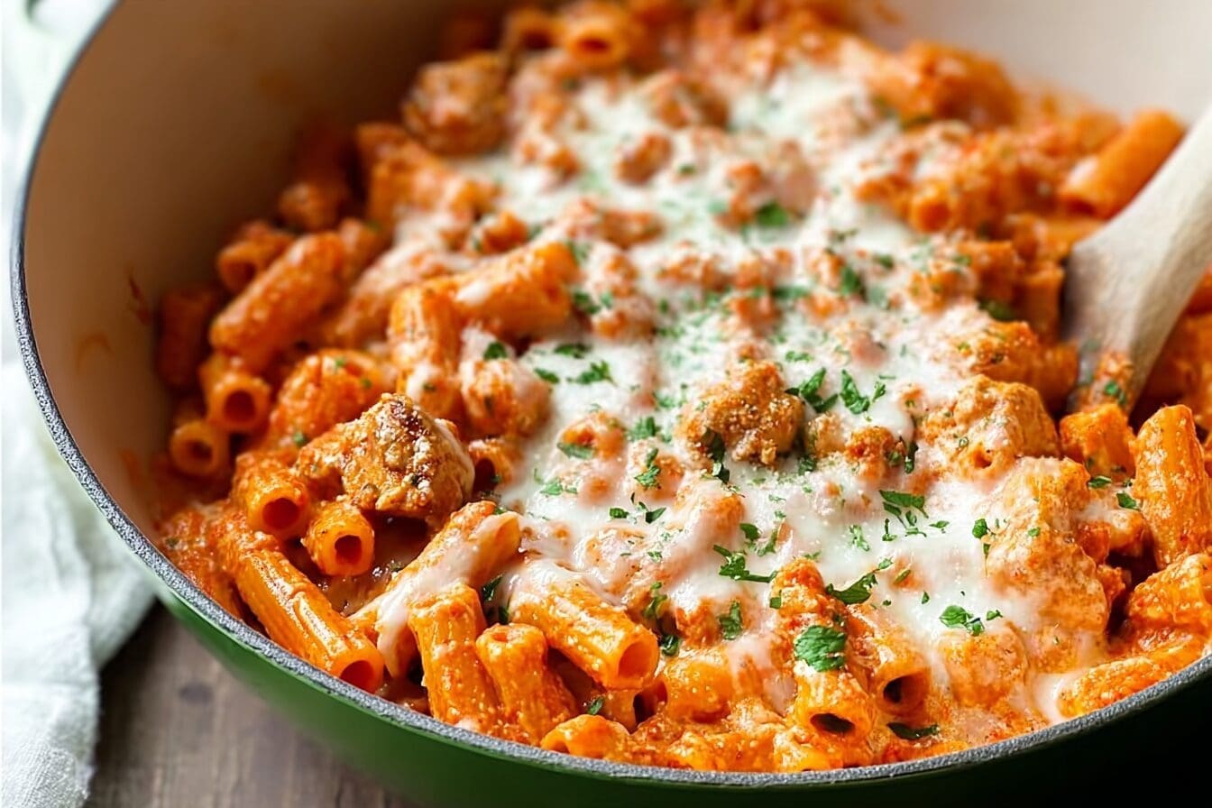 Chicken Parmesan Pasta Made Easy In One Pot 6 One Pot Chicken Parmesan Pasta