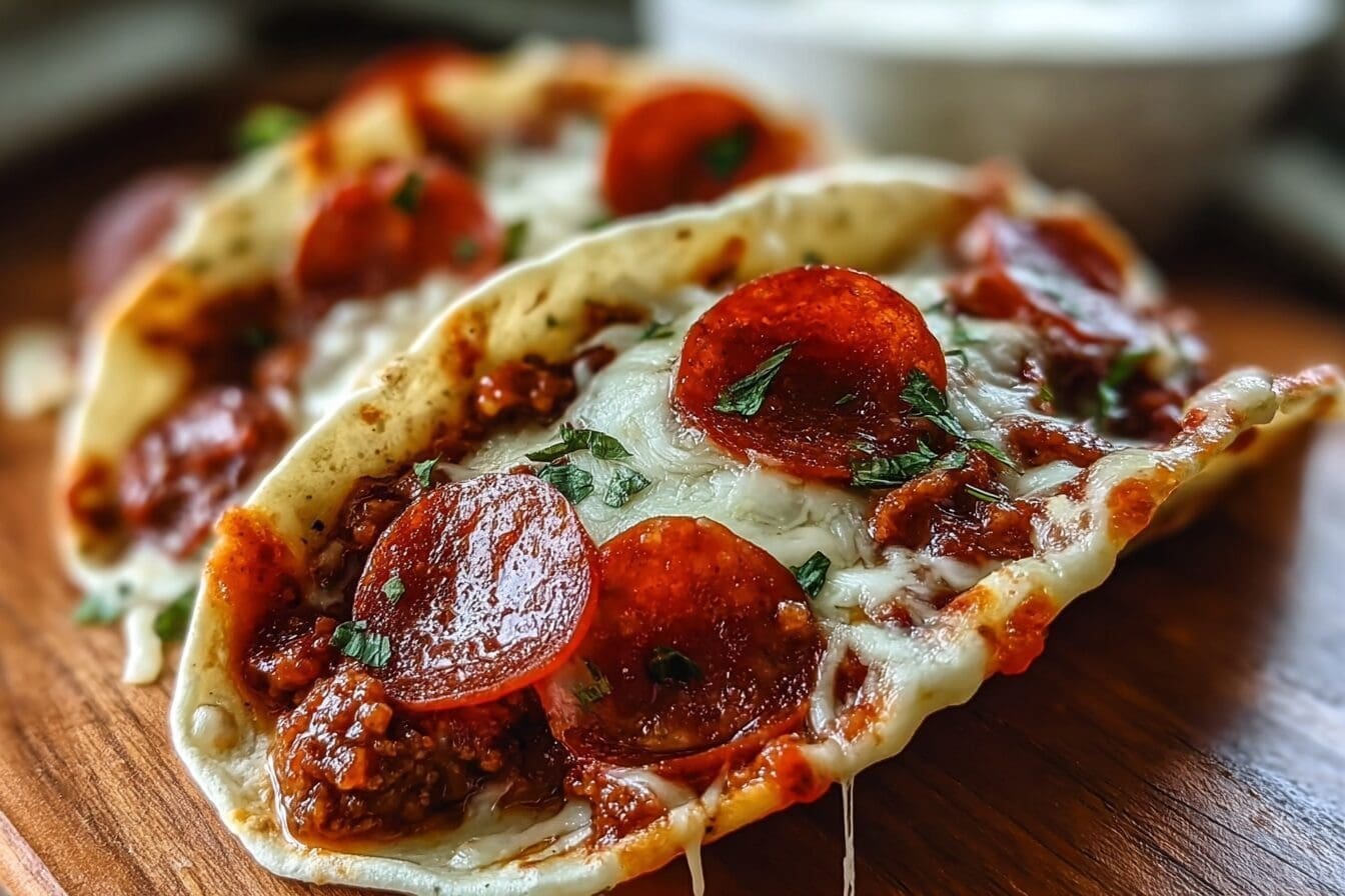 Pepperoni Pizza Tacos
