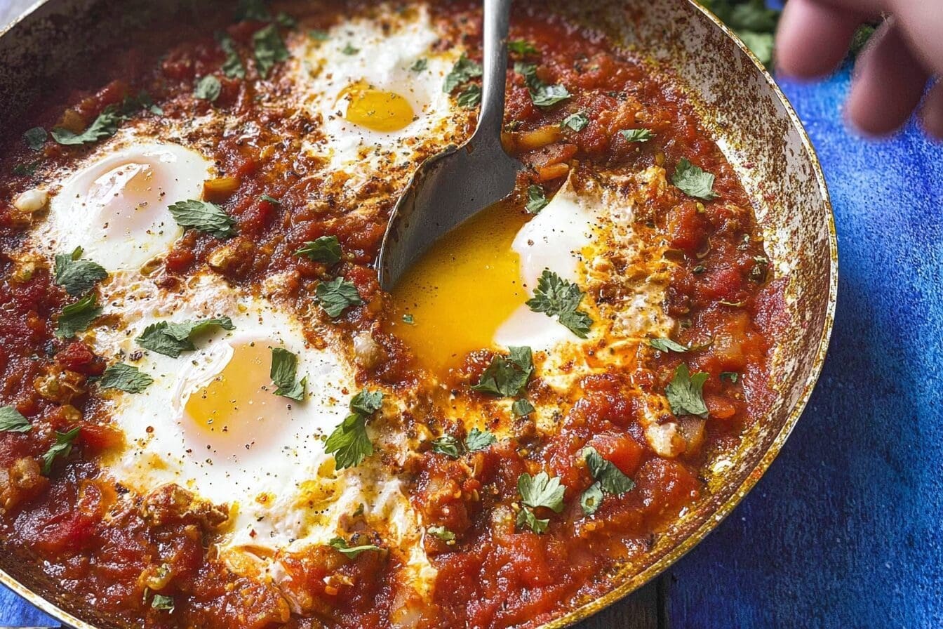 Shakshuka Recipe Easy Traditional Poached Eggs In Spicy Tomato Sauce 6 Shakshuka