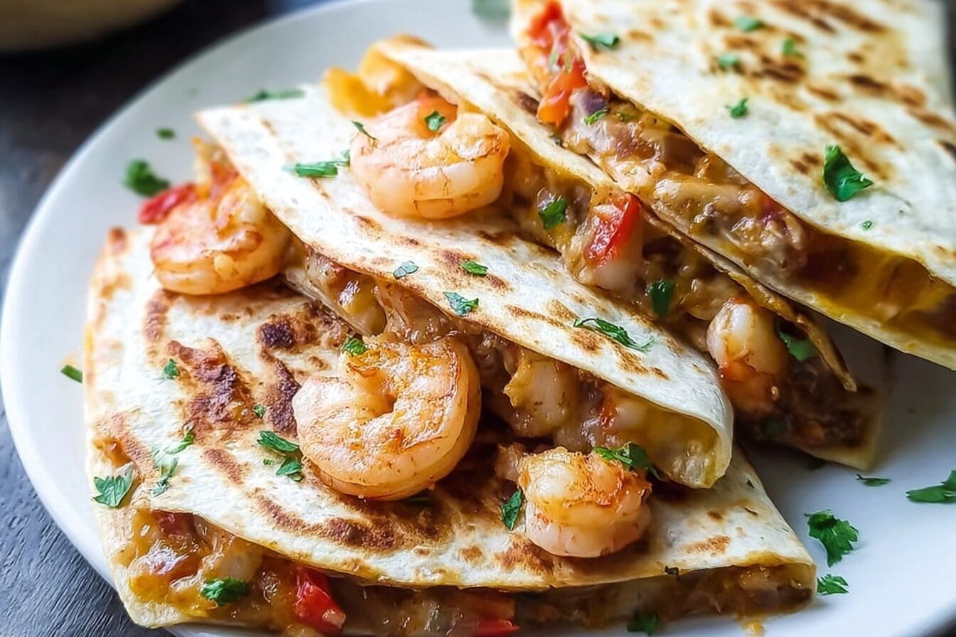 Shrimp Quesadillas Recipe With Cheesy, Spicy, And Easy-To-Make Filling 6 Shrimp Quesadillas