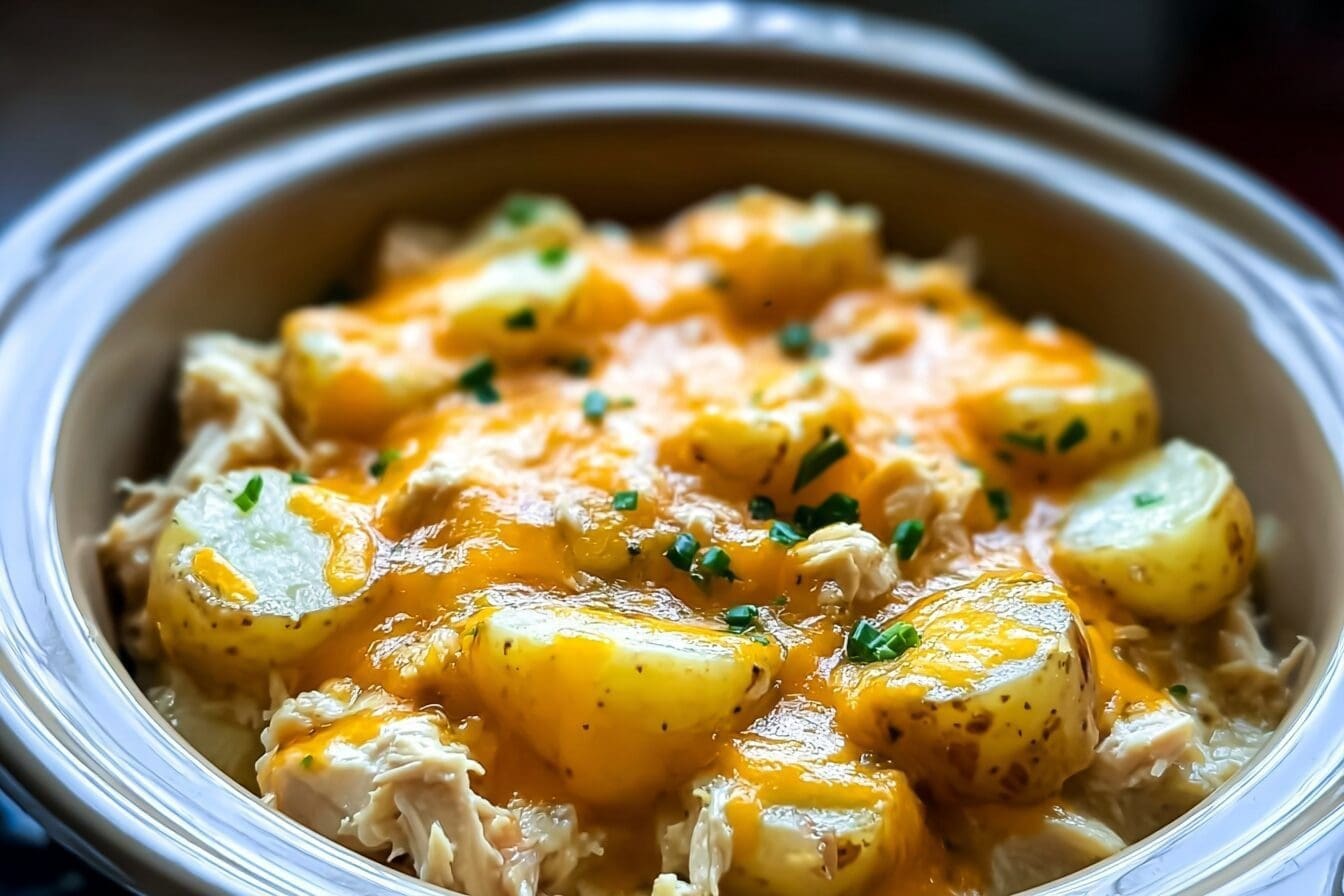 Crockpot Cheesy Chicken And Creamy Potato Recipe 6 Slow Cooker Cheesy Chicken Potato Casserole