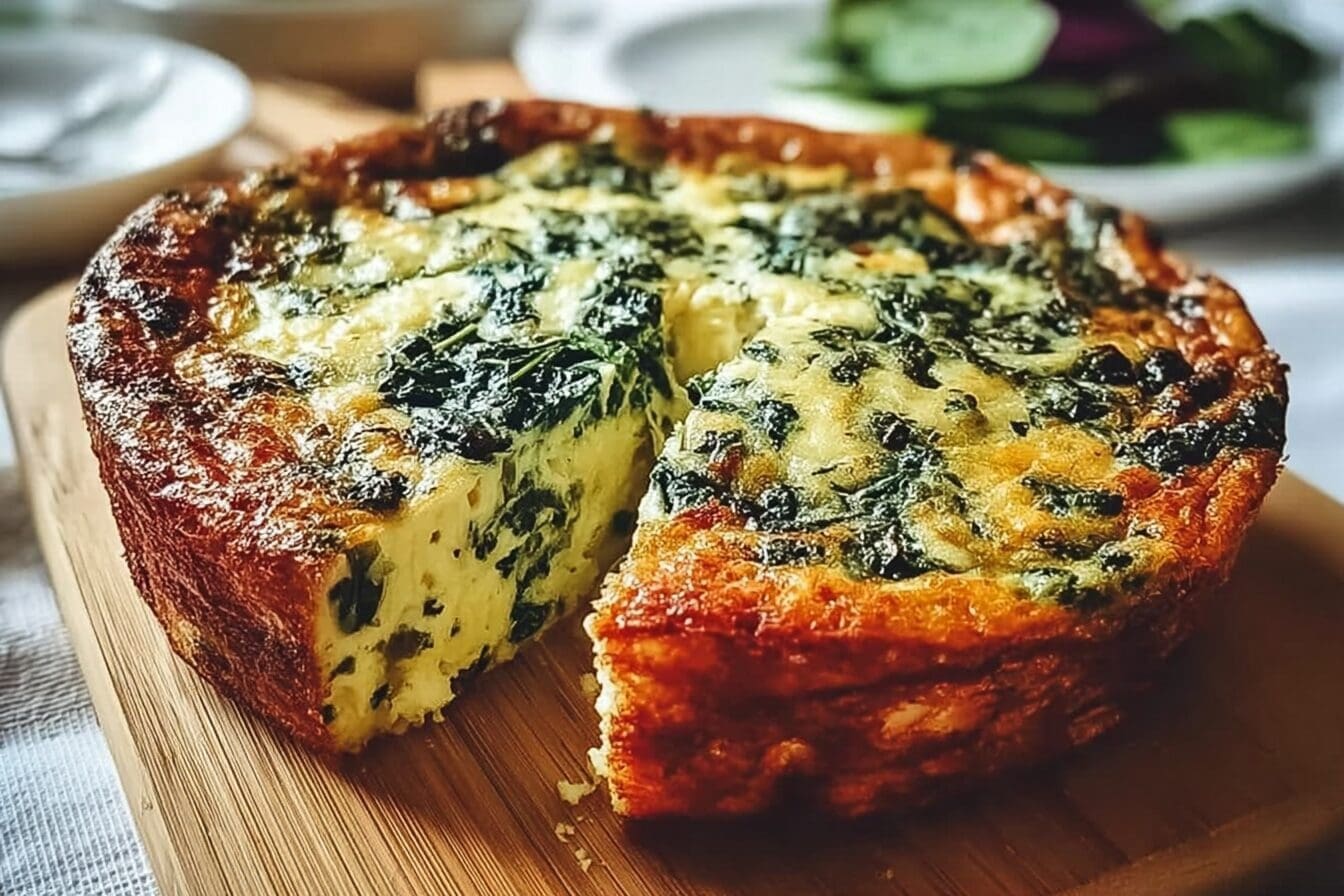 Spinach Crustless Quiche