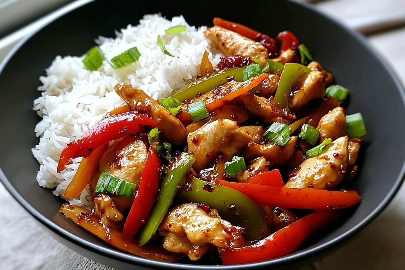 Sweet Spicy Chicken Stir Fry Recipe With Fresh Vegetables 6 Sweet And Spicy Chicken Stir Fry