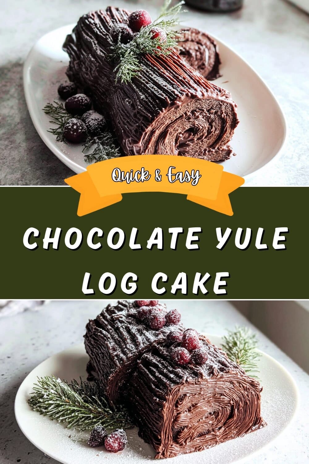 Easy Chocolate Yule Log Cake Bûche De Noël Recipe 7 Chocolate Yule Log Cake