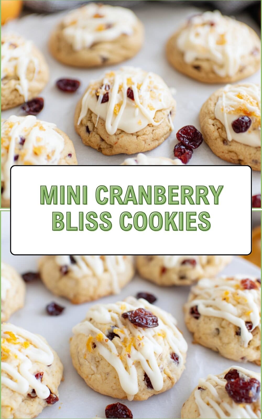 Mini Cranberry Bliss Cookies Recipe 7 Mini Cranberry Bliss Cookies