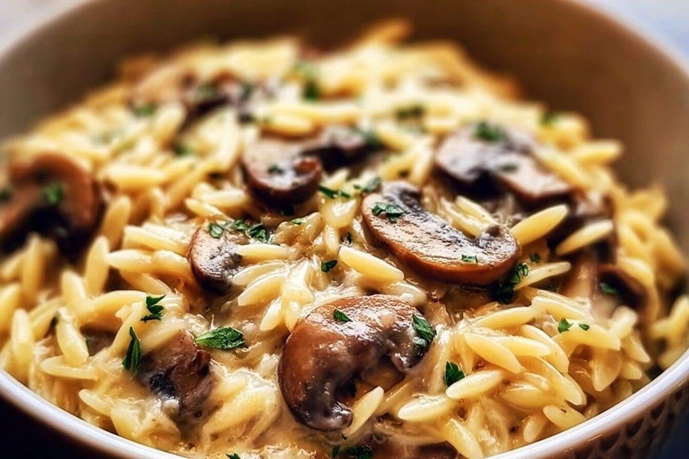 Mushroom Orzo Recipe Creamy And Easy 6 Savory Orzo Mushrooms