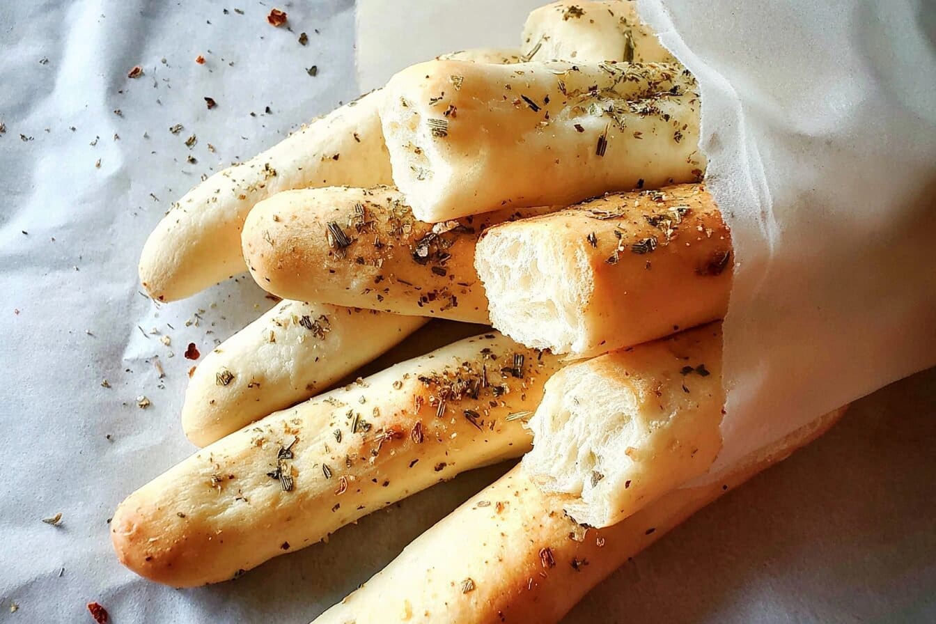 Garlic Herb Breadsticks Easy Homemade Recipe 6 Soft Garlic Herb Breadsticks