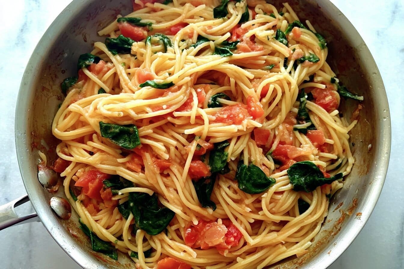 Creamy Tomato Spinach Pasta Recipe 6 Tomato Spinach Pasta