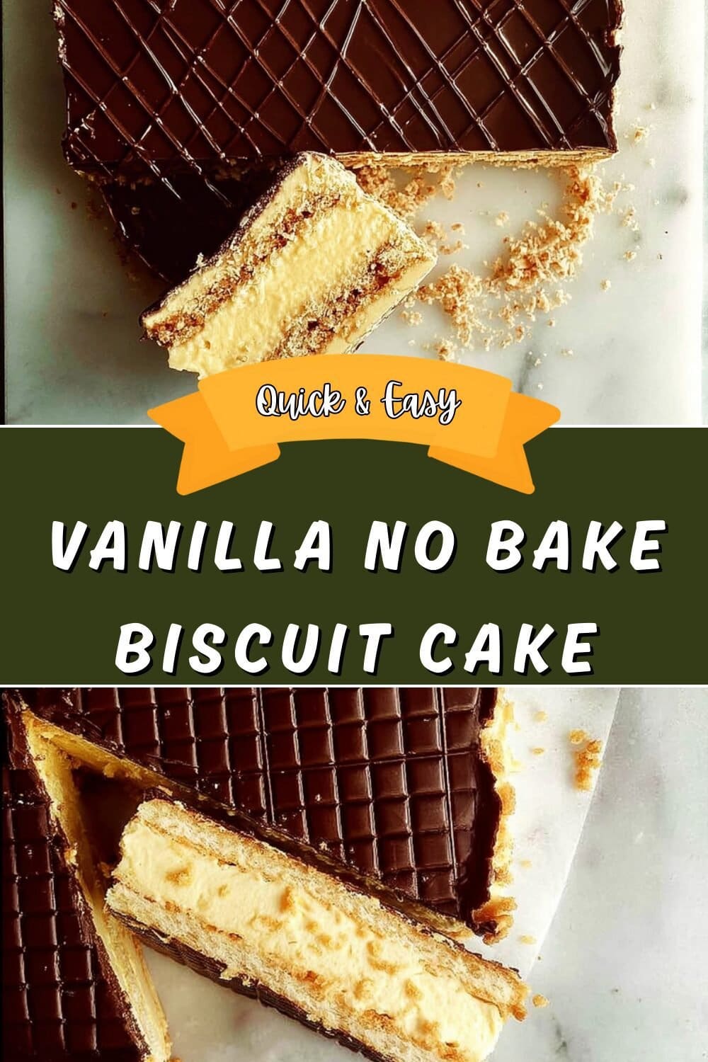 No Bake Vanilla Pudding Tiled Biscuit Cake 7 Vanilla No Bake Biscuit Cake