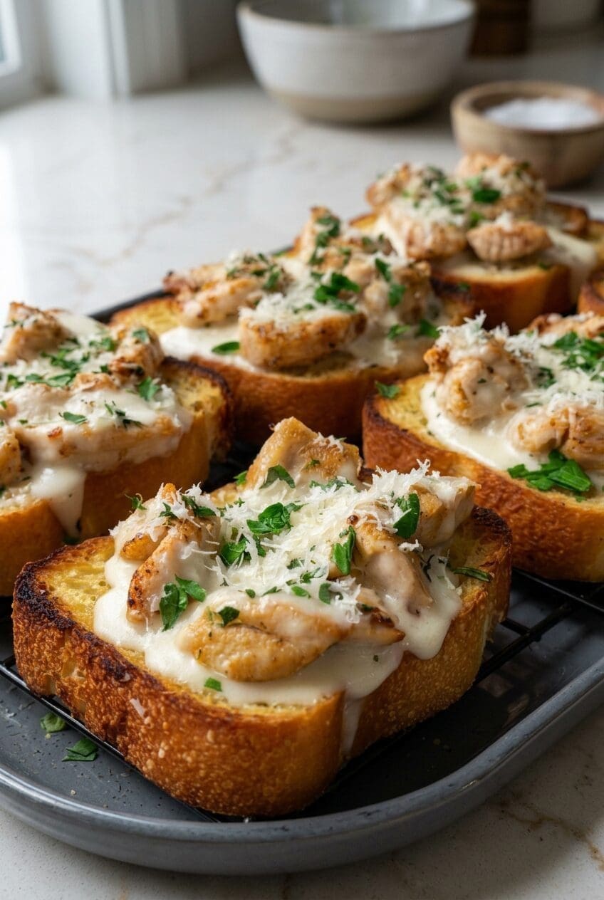 Chicken Alfredo Garlic Texas Toast Recipe 6 Chicken Alfredo Texas Toast