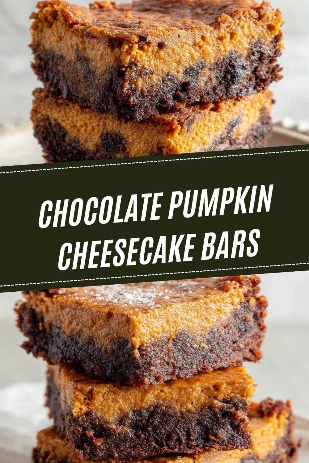 Chocolate Pumpkin Cheesecake Bars