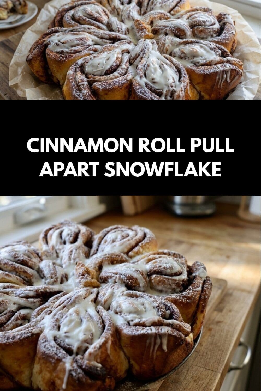 Snowflake Pull Apart Monkey Bread Recipe 7 Cinnamon Roll Pull Apart Snowflake