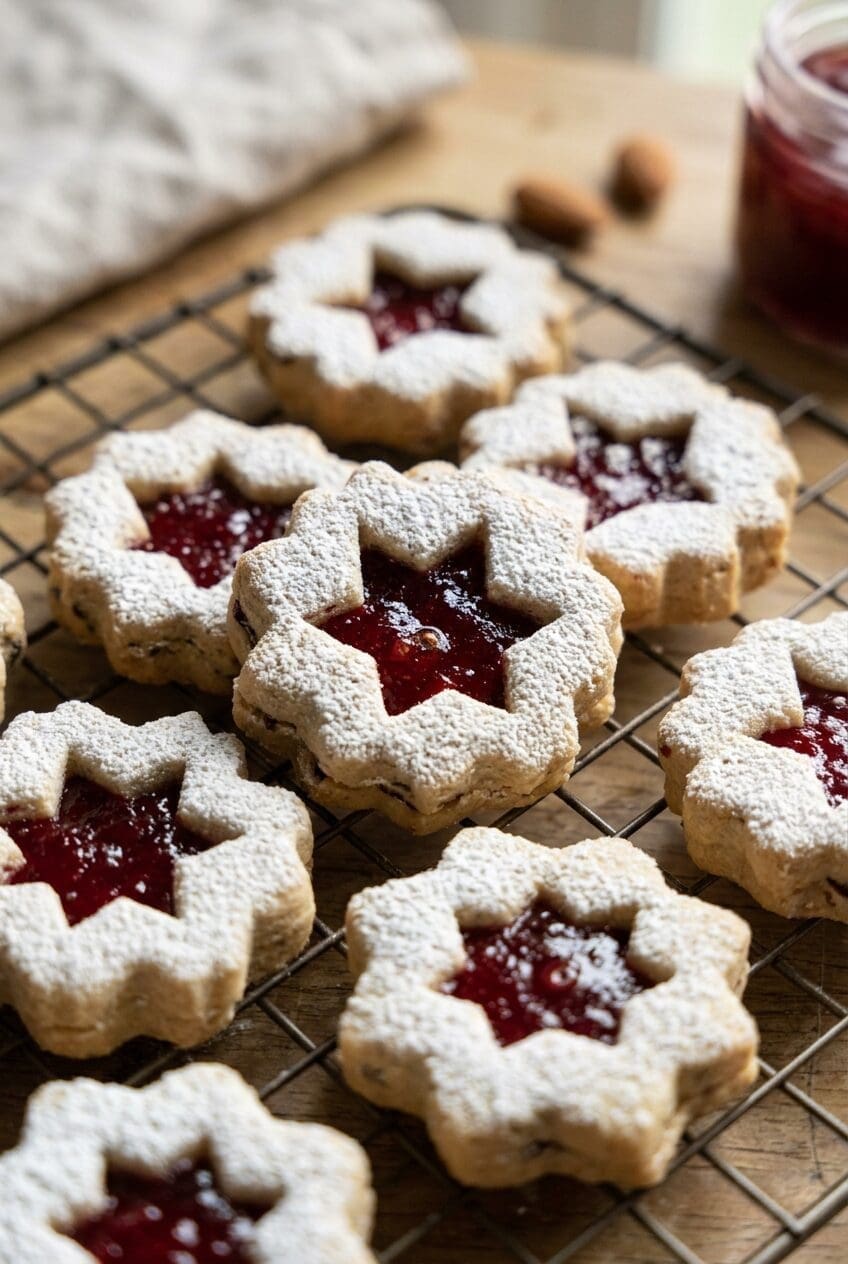 Cranberry Linzer Cookies Recipe For Holiday Baking 6 Cranberry Linzer Cookies
