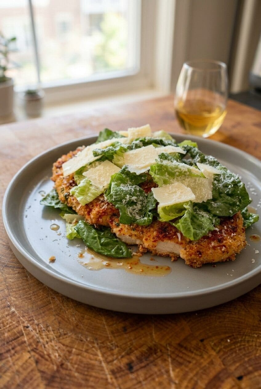 Crispy Chicken Caesar Cutlets