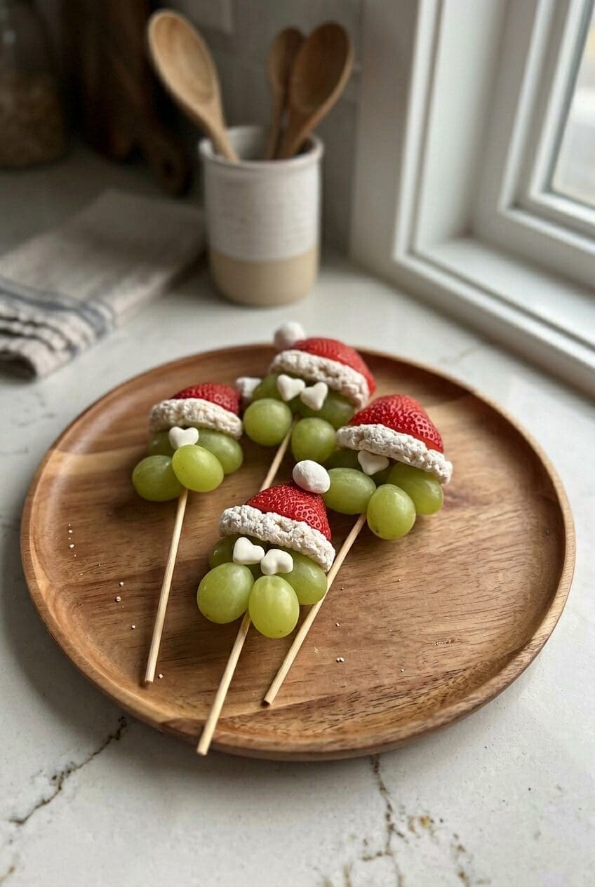 Grinch Fruit Kabobs Easy Christmas Recipe 6 Grinch Snacks