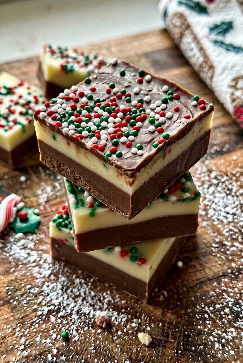Layered Christmas Fudge