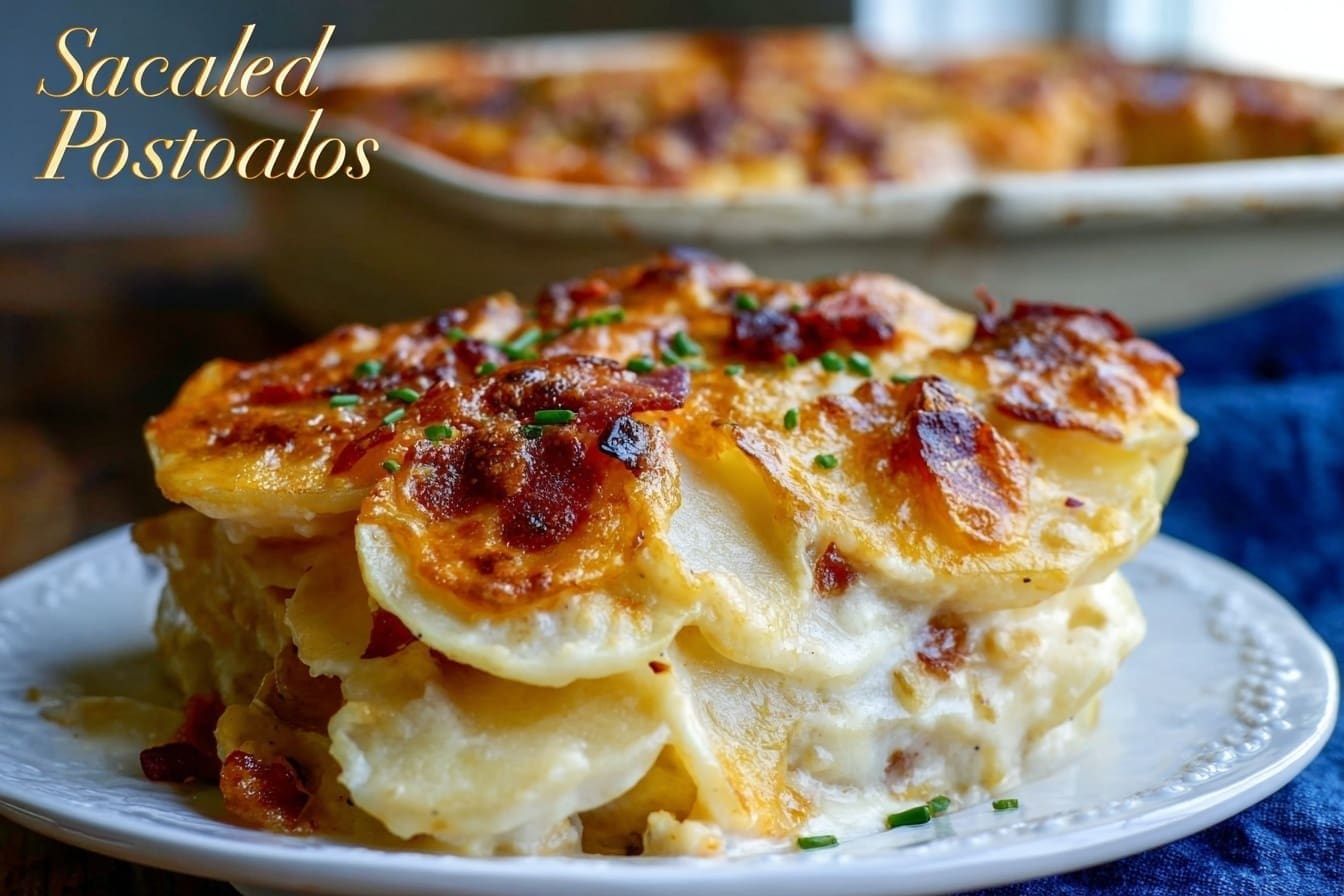 Loaded Scalloped Potatoes Easy Cheesy Recipe 6 Loaded Scalloped Potatoes Recipe