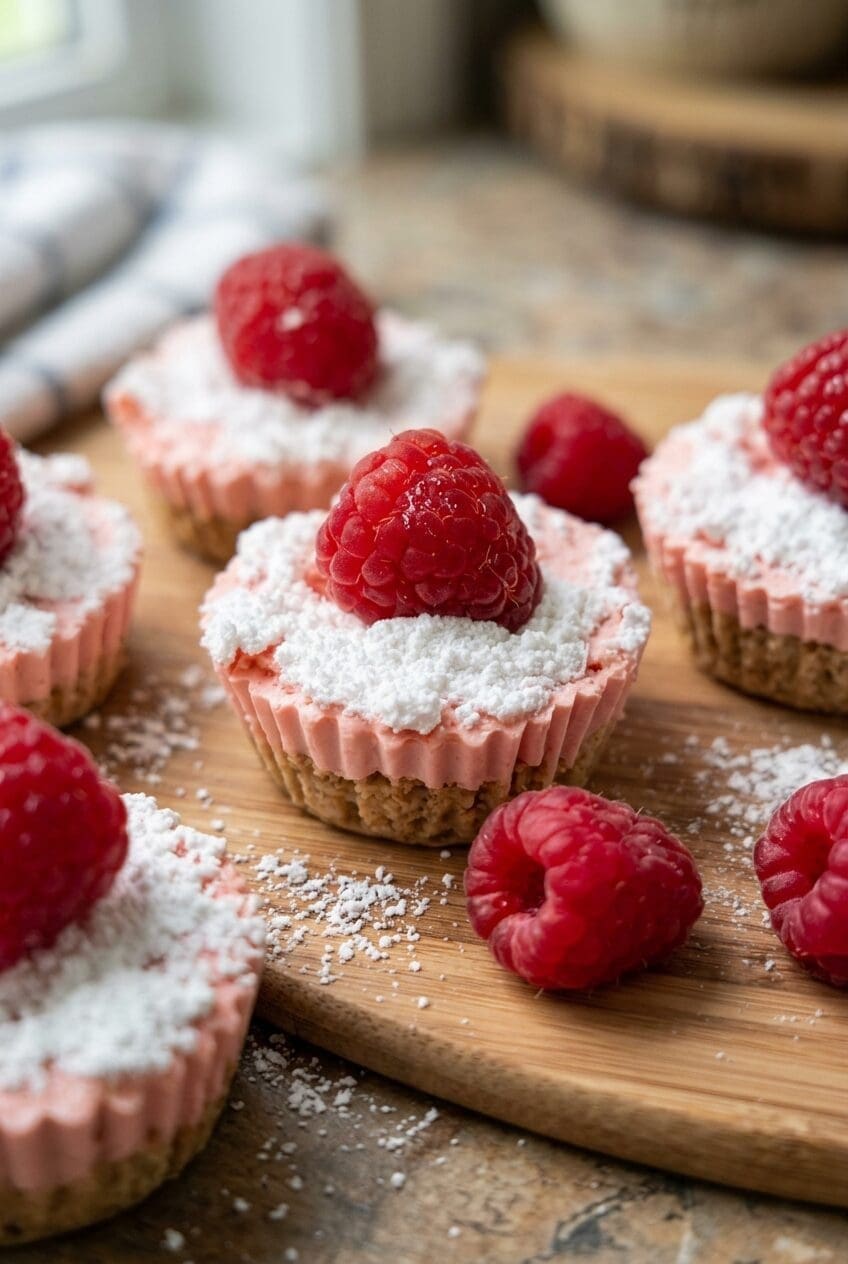 Low Calorie Mini Raspberry Cheesecake