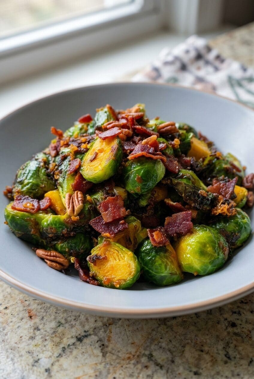 Maple Bacon Brussels Sprouts Recipe 6 Maple Bacon Brussel Sprouts