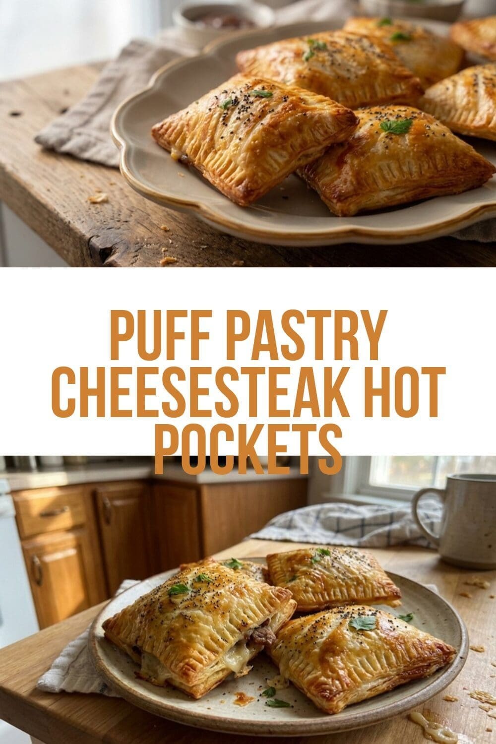 Puff Pastry Cheesesteak Hot Pockets