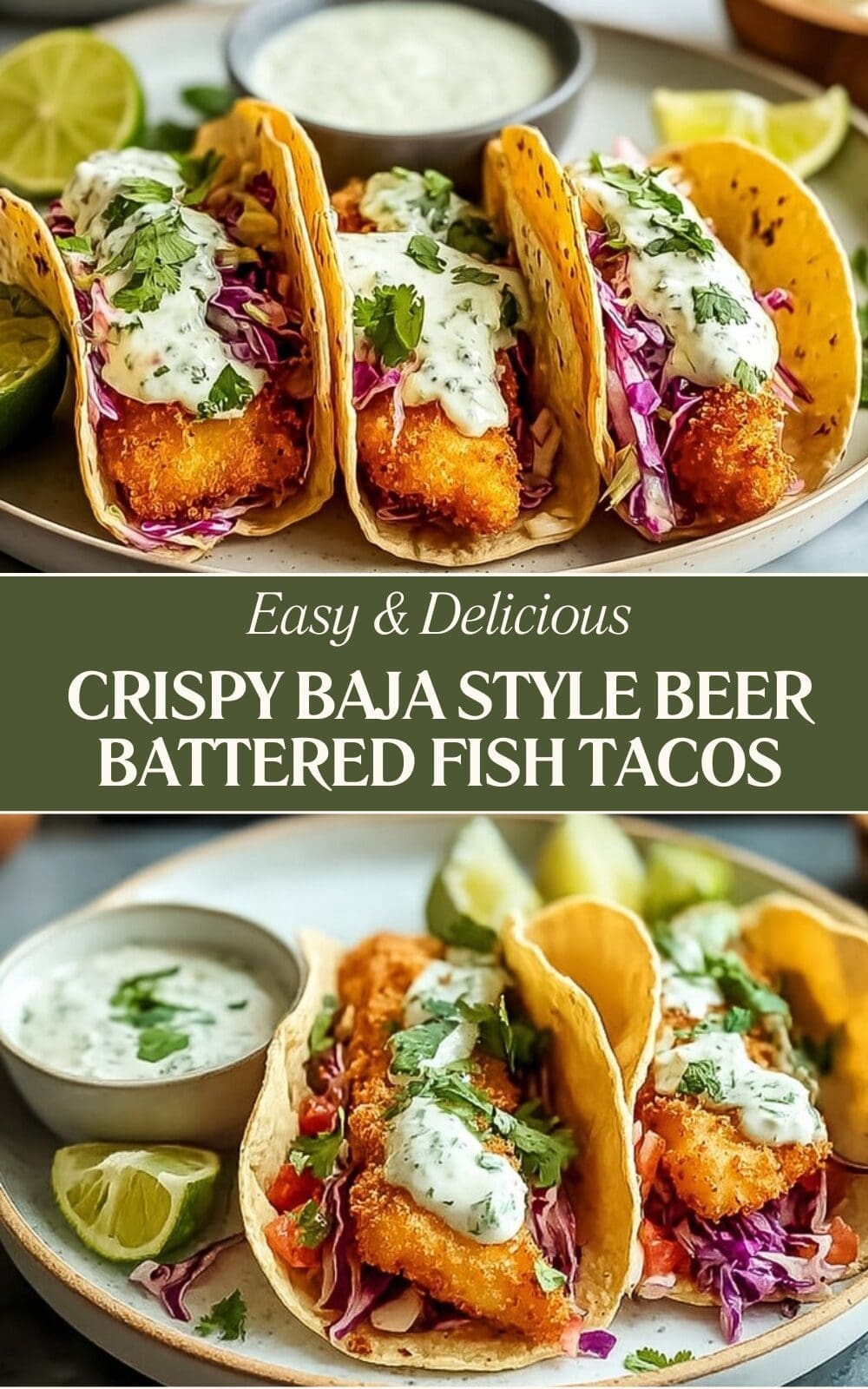 Beer Battered Fish Tacos Baja Style 7 Crispy Baja Style Beer Battered Fish Tacos
