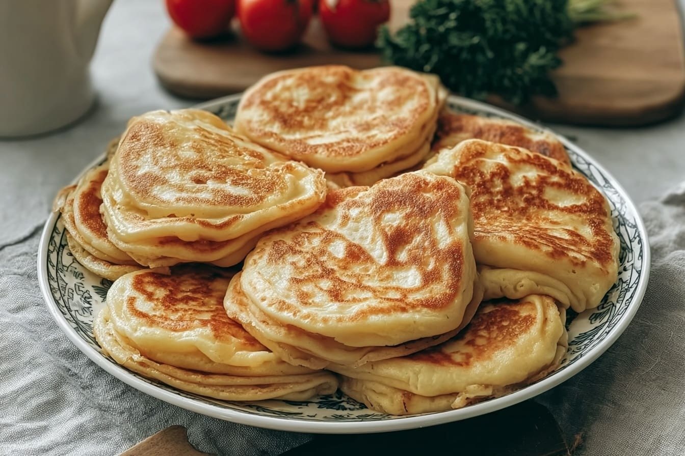 Moroccan Meloui Recipe: Flaky Round Laminated Pancakes 6 Meloui Rolled Pancakes
