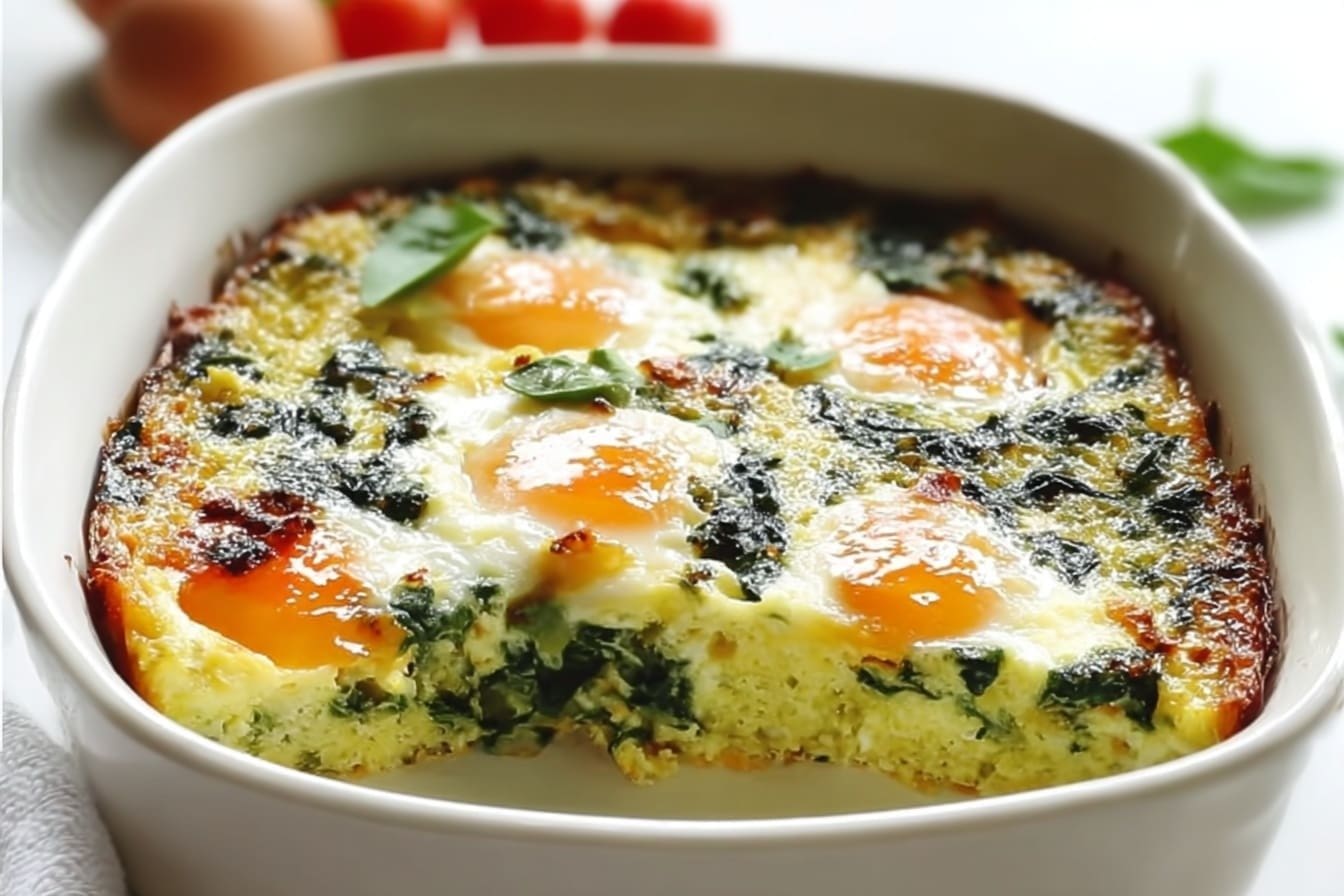 Quinoa Spinach Egg Bake