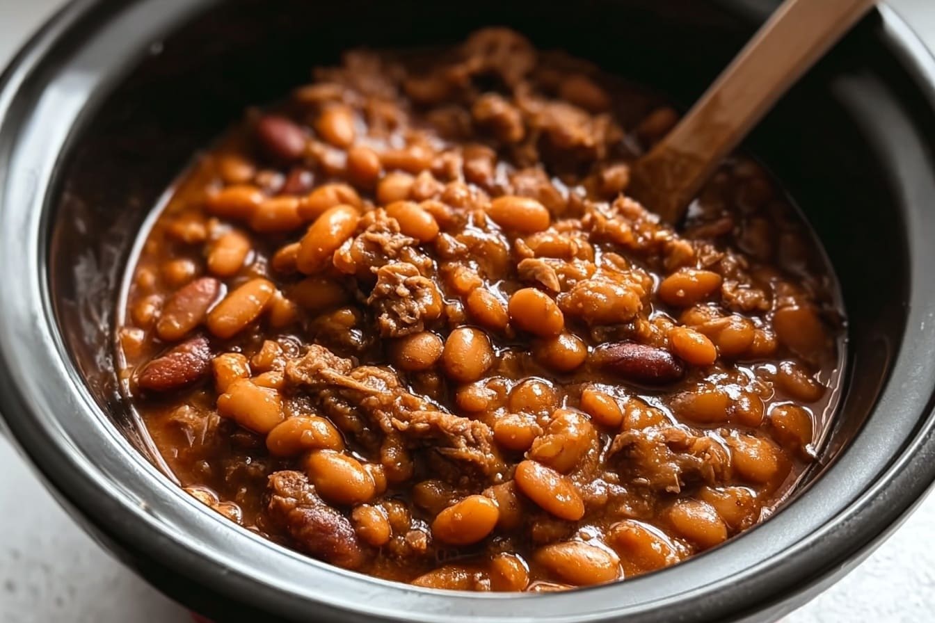 Slow Cooker Pork And Beans