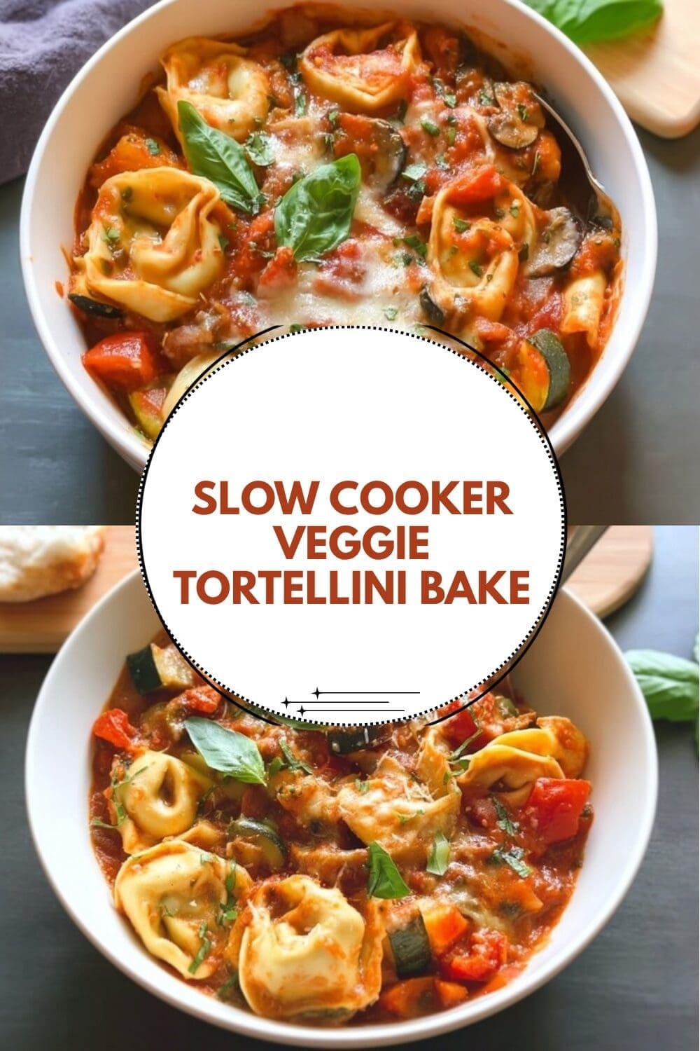 Slow Cooker Vegetable Tortellini Bake 7 Slow Cooker Veggie Tortellini Bake