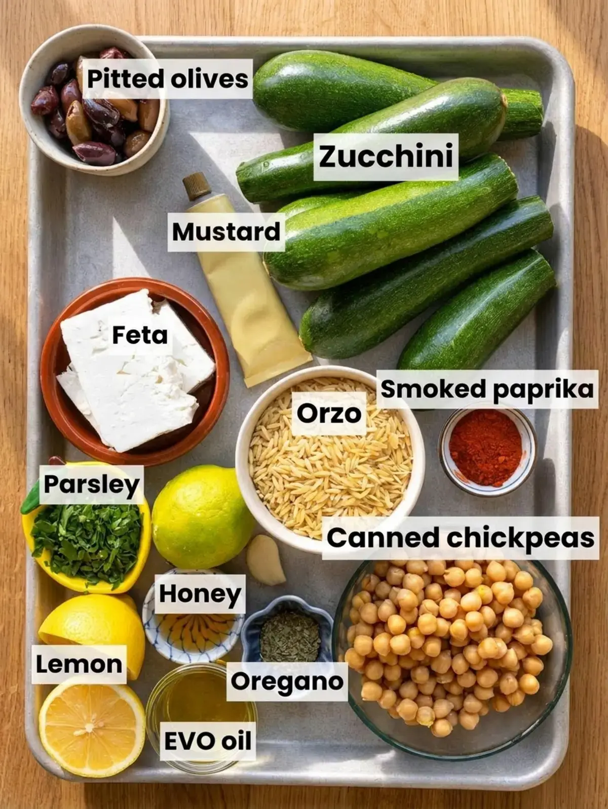 4 Roasted Zucchini Orzo Recipes, Ingredients