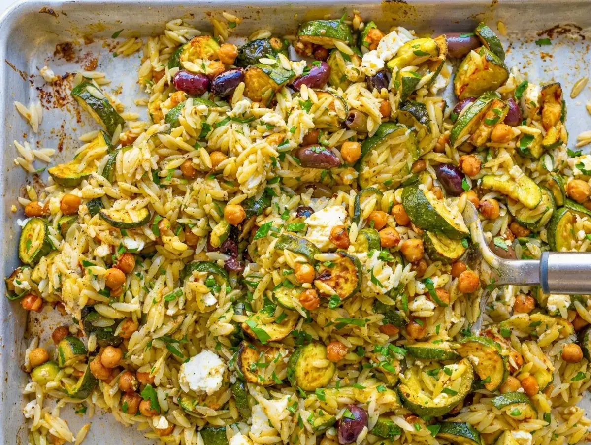 4 Roasted Zucchini Orzo Recipes, Step 3. Toss Everything On The Sheet Pan