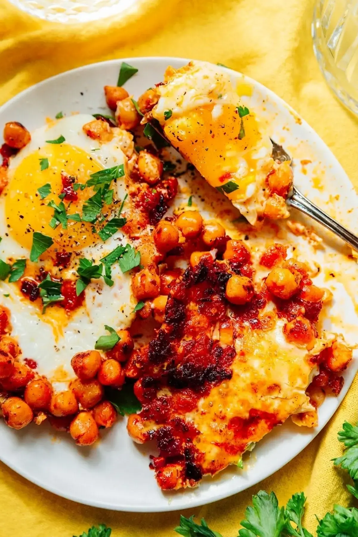 Chickpea Fried Eggs: A High-Protein, Fiber-Rich Skillet Meal 24 Chickpea Fried Eggs, Pesto Flavor