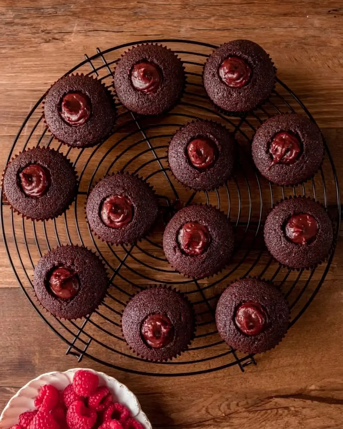 Chocolate Raspberry Cupcakes, Step By Step Instructions
