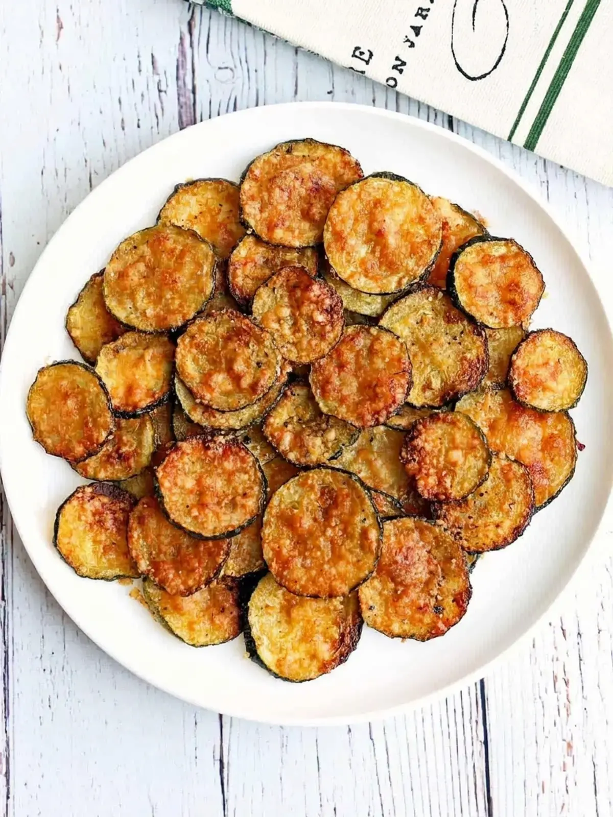 Crispy Parmesan Baked Zucchini Chips, Baked Zucchini Chips