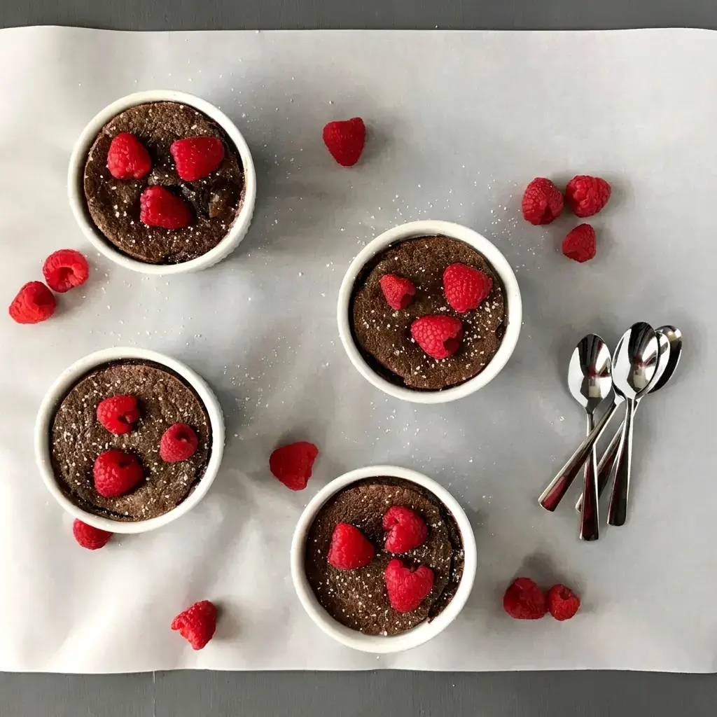 Dark Chocolate Raspberry Mousse Cakes