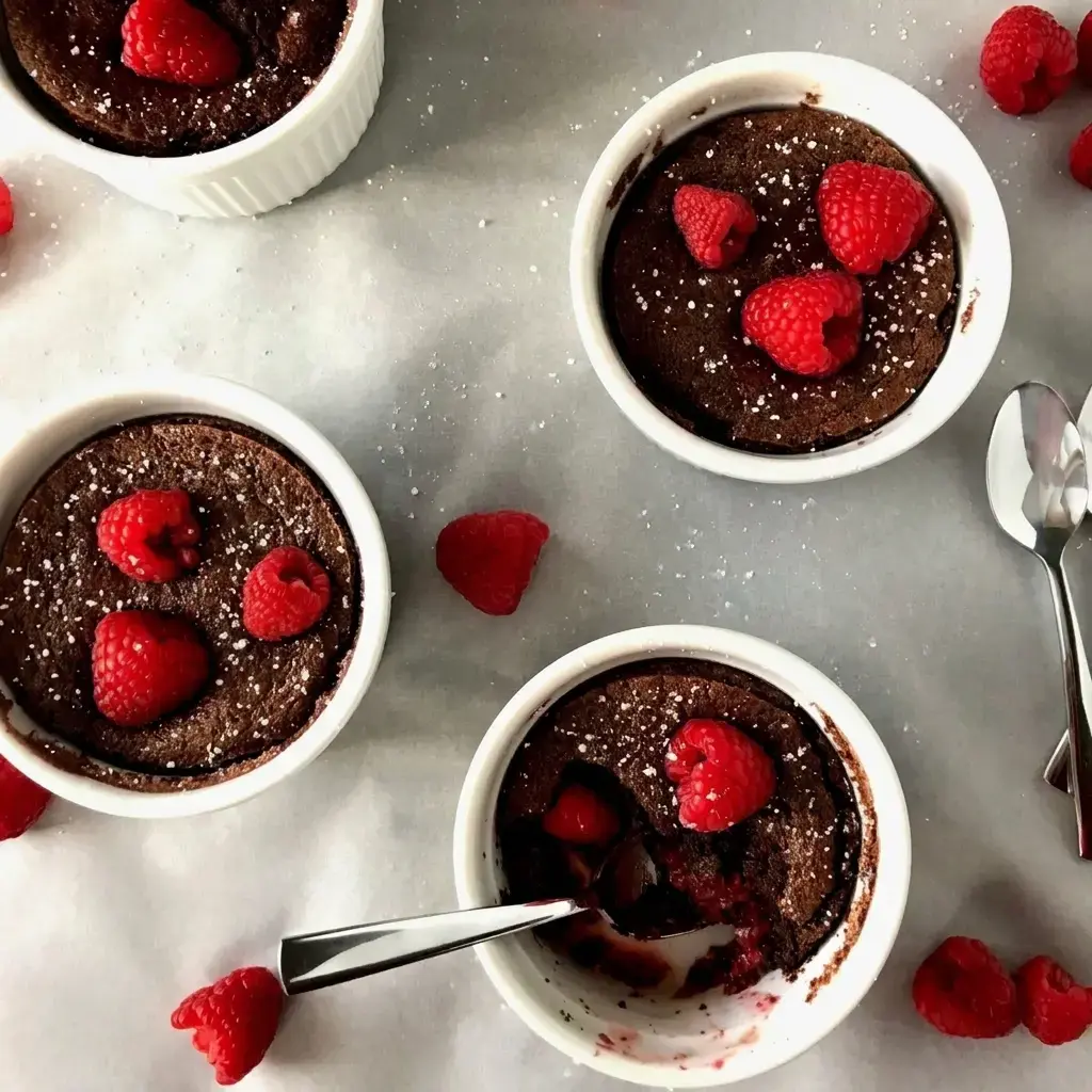 Dark Chocolate Raspberry Mousse Cakes