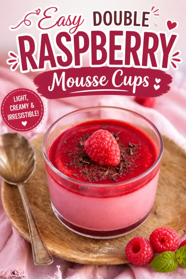 Easy Double Raspberry Mousse Cups