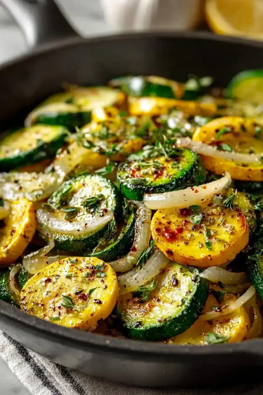 Fresh Summer Squash And Onions Skillet, Step 5: Serve Warm