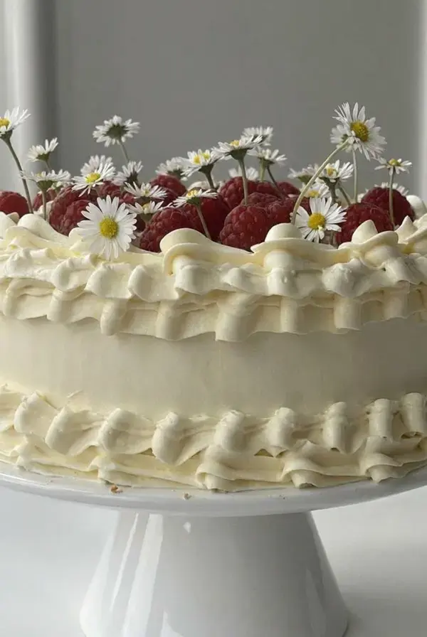 Pistachio Raspberry Cake With Fresh Berries And Creamy Buttercream 58 Pistachio Raspberry Cake, Caramelised Banana Upside Down Cake